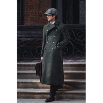 Polocoat classic vintage polo coat super long winter thickened hairy generals military coat coat men over the knee