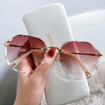 2022 New style frame cut edge sunglasses lady network red anti - UV sunglasses appear thin tide