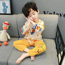 Boys pajamas Spring and autumn cotton thin childrens home wear air conditioning clothes summer boys baby boys baby babies