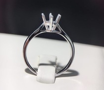 18K gold PT950 six-claw empty support can be customized for marriage proposal wedding ring custom platinum empty support necklace