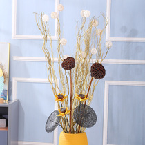 Qiliu Dry Branch dried flower tree living room floor with golden dragon Willow vase branch wedding arch porch partition decoration