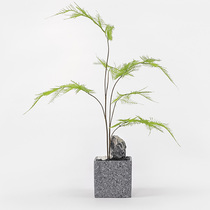 Creative simulation small bonsai ornaments home living room entrance cabinet micro landscape green plants dry flowers soft decorations