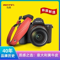 Mattian Single Anti-Camera Hand Wristband Micro Single Wristband Real Cow Leather applies Canon Nikon Foxoni a7 hand strap rope