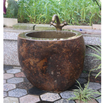 Pebble mop pool stone mop pool art mop bucket courtyard mop basin outdoor mop pool size