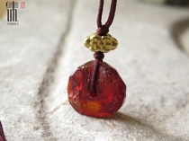 European antique old Amber drop super quaint amber necklace Amber net weight 7 35g