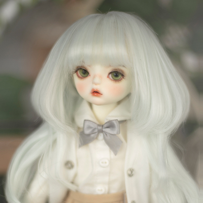 taobao agent [6-point wigs] Style hair pear-headed jellyfish rolling wig High temperature shredded 6-point BJD wig (6-7inch)