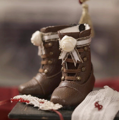 taobao agent [GEM shoes] 4 points of white sheep, Eris Rose Brown Boot Boots, Day Day Movement Twelve Constellation BJD