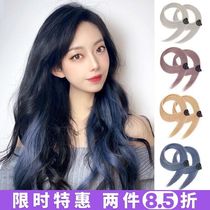 Hanging ear dye wig long straight hair female invisible non-trace color short hair pick-up wig patch one-piece hair extension strip