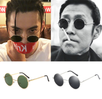 Traitor glasses Republic of China Prince mirror round polarized retro black sunglasses male tide Wu Yifan with sunglasses