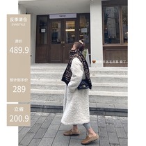 (Spot second hair mid-year promotion spike price 289 yuan)Medium-long lamb fur grass stand-up collar coat female