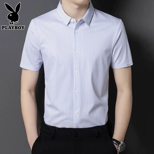 Playboy, шелковая летняя тонкая трендовая рубашка