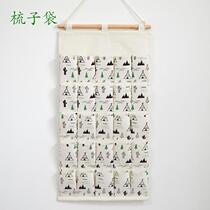 Waterproof canvas kindergarten comb storage bag wall comb storage bag save space for easy to find