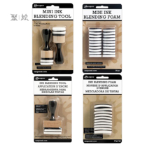American Ranger Tim Holtz square round sponge printing table brush color color stick brush tool brush tool brush variety