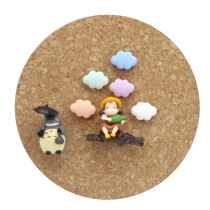 7 large pushpins cute cartoon color popular felt original soft wood photo frame bookshelf plastic refrigerator sticker magnetic nail