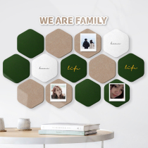 Seeking the photo wall hexagonal staircase photo frame combination wall hanging photo light luxury wall decoration wall sticker