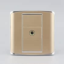 Champagne 86 type one microphone welding-free wiring panel champagne gold single port 6 35 microphone microphone socket