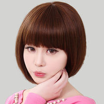 Wig female short hair real hair full hood net red real hair natural hairstyle round face bobo hair mother fashion