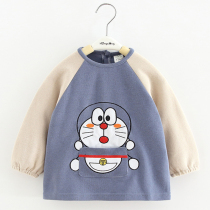 Baby's overcoat cotton autumn and winter children's waterproof apron baby eating bib for boys and girls anti-dressing protective clothing bib