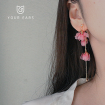 YOUR EARLS ORIGINAL DESIGN FAIRY TEMPERAMENT Flowers Long ASYMMETRICAL MOSQUITO COIL EAR CLIP WITHOUT EAR CLIP