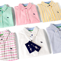 Childrens clothing Student white shirt Boys Oxford long-sleeved shirt Middle and large children pure cotton short-sleeved shirt 100-170