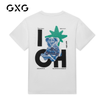 GXG mens clothing (Life series) 21 years summer mall same white trend Youth round neck T-shirt men