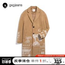 gxgjeans mens 2020 winter fashion printed wool coat jacket mens fashion trousers coat