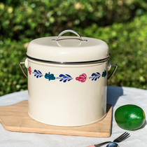 Powder Yan European lace small sealed bucket biscuit snack can with handle rice bucket 5 pounds high value anti-rust and moisture-proof