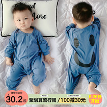 Belle Mordale baby childrens clothing one-piece clothes thin baby pajamas girls male summer spring and autumn air-conditioned clothing