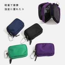 New Japanese KEY CARD CASE nylon dark grain KEY bag coin wallet Mini CARD bag pendant bag