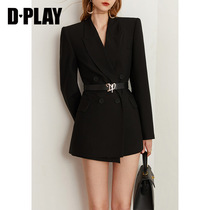 DPLAY DePala 2022 Spring new fashion Slim Suit Commute Temperament Black Career Suit