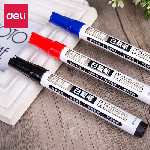 Deli Whiteboard Pen S507 Красный и синий черный может добавить студенты из чернила белая доска, чтобы потратить отмеченную перо