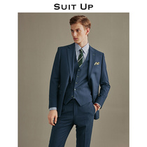 Suit mens suit Groom wedding dress Mens three-piece suit British style suit custom casual formal dress Thin slim fit