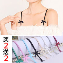Bow can be exposed non-slip transparent belt invisible underwear thin shoulder strap sexy female bra replacement bra strap