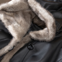 The material is used in the hard goods mink collar sheepskin down jacket coat female spring home 992R