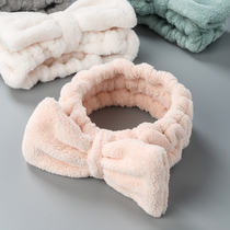Face wash hair band hair band net red female Korean cute girl mask bow hair set hair band headband hair accessories