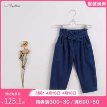 (Mark Jenny ruffin series) Spring loaded girl jeans Radish Pants Children Pants 212971