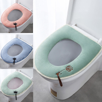 Toilet seat cushion printed plush winter sticky toilet seat seat ring household toilet Four Seasons Universal Toilet paste