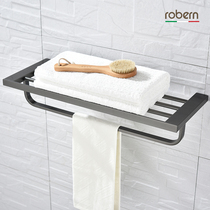 robern gun gray double towel rack bath towel hanging 304 stainless steel bathroom set