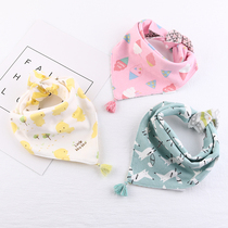 Large Size Baby Triangle Towel Double Sided Baby Saliva Towel Pure Cotton Cartoon Children Surround with Triangular Scarf