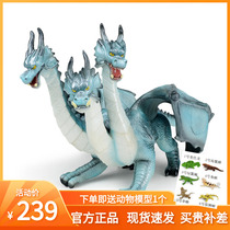 Recur Pleasing Emulation Triple Dragon Model Magic Mythology Ice Seal King Nod Animal Doll Children Toys