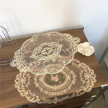 * Beautiful little sister-in-law * ins wind French lace embroidered placemat tablecloth coaster swing props vintage decoration