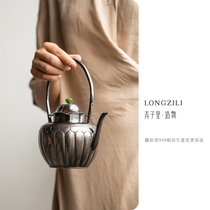 Spot Guanrutang 999 Anemone Tea Kettle Silver Kettle 650ml Jingdezhen Ceramic Silverware