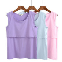 Pregnant women nursing vest cotton milk feeding clothes postpartum base shirt summer spring and autumn models plus velvet winter clothes plus size vest