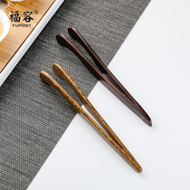 Tea clip solid wood tea clip tea cup clip tweezers tea clip tea tweezers tea tools kung fu tea set accessories