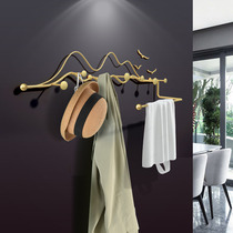 Light luxury creative door coat adhesive hook entrance hanger modern wall coat hook fashion metal wall wall-mounted