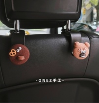 Ugly Cute Biscuits On-board Chair Back Hook Cute Car Seat Multifunction Containing In-car Supplies Rear Shelf