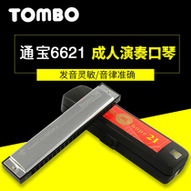 TOMBO Tongbao 6621 21-hole polyphonic harmonica beginner adult children General School Performance Practice