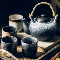 Japanese Tea Cup Cup hand Cup ceramic cup sushi tableware tea set Cup pot retro quaint home restaurant