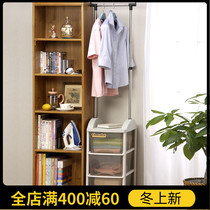 Japanese home porch hangers clothes rack bedroom coat rack floor hanging clothes pole artifact multi-layer shelf