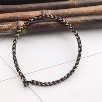 ) the Erawan shrine) responsive stereotyped writing braid Manual Series red ankle bracelet bracelet men black year